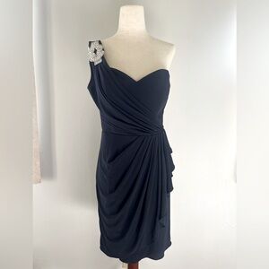 Xscape Navy Blue Cocktail Dress